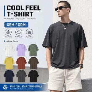 200g 100% Cotton Knitted Casual Men Vintage Style Short Sleeve T Shirt Pocket Frayed Edges Washed Finish Oversized High Quality