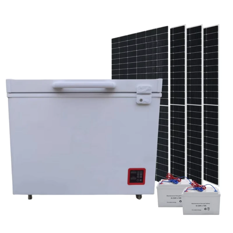 208 Liters Solar Panel Battery Power Chest Freezer Fast Cooling