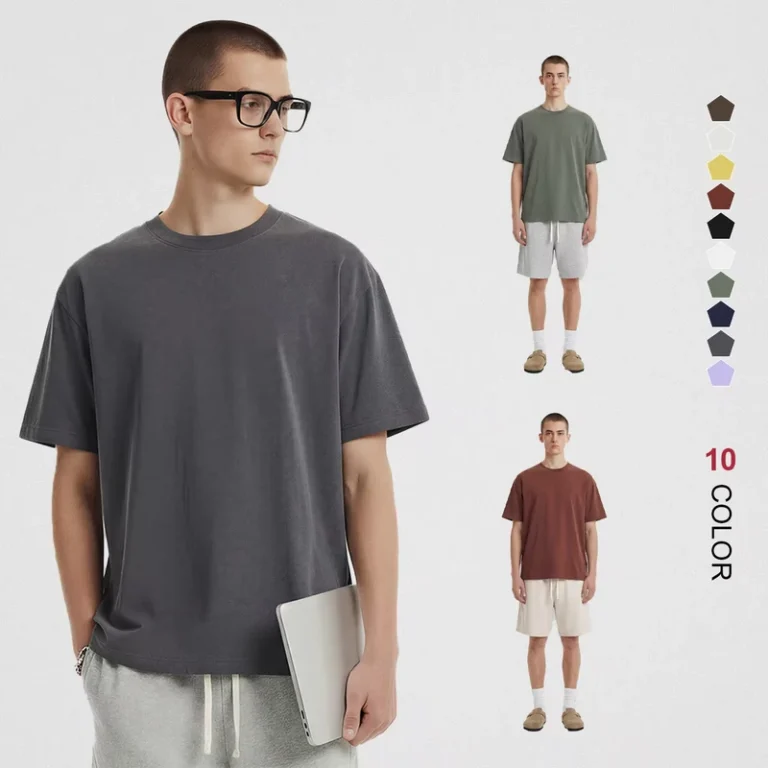 210gsm-Casual-Streetwear-Oversized-T-Shirt-Antibacterial-Sun-Protection-Breathable-Gym-Tshirt