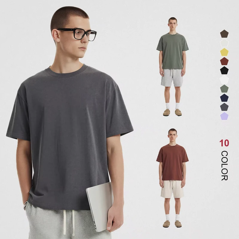 210gsm Casual Streetwear Oversized T Shirt Antibacterial Sun Protection Breathable Gym Tshirt
