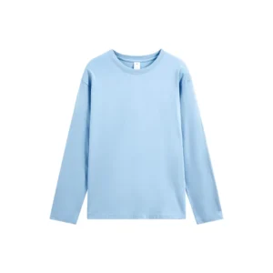 220gsm 100% Cotton Men’s Loose-Fit Long Sleeve Crew Neck T-Shirt