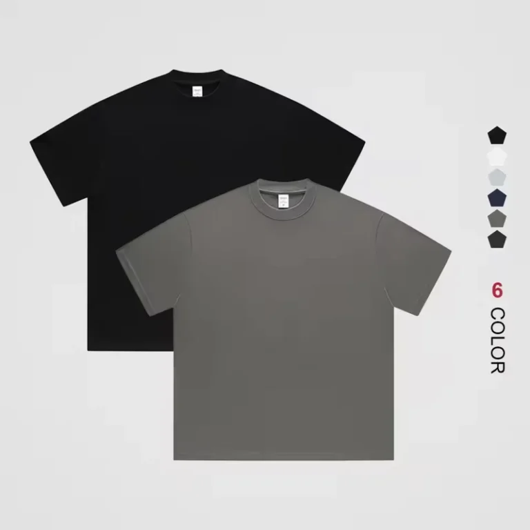 240-Grams-100-Cotton-Blank-Heavy-Weight-Tshirt-Custom-Logo-Puff-Print-Men-Casual-T-Shirt