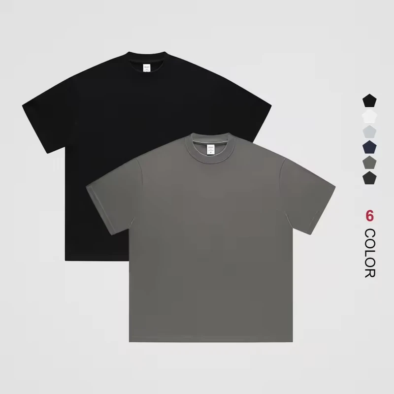 240 Grams 100% Cotton Blank Heavy Weight Tshirt Custom Logo Puff Print Men Casual T Shirt