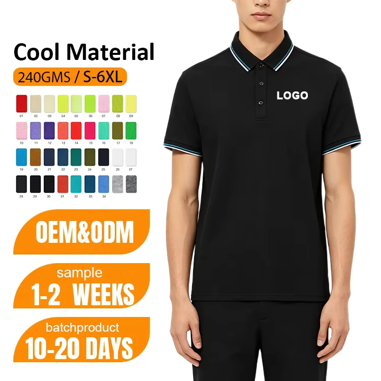 240GMS-Mens-Polo-Shirt-Cotton-Customized-Embroidered-Work-Clothes-Polo-Shirts-Blank-Printed-Logo-Golf-Uniform-Polo-T-shirt