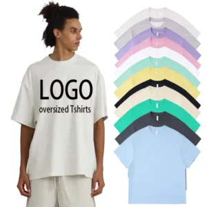 250 GSM Cotton-Blend Oversized Blank T-Shirt with Puff Screen Printing