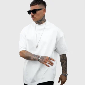 260GSM Oversized Unisex 100% Cotton Knitted T-Shirt, Solid Custom Print