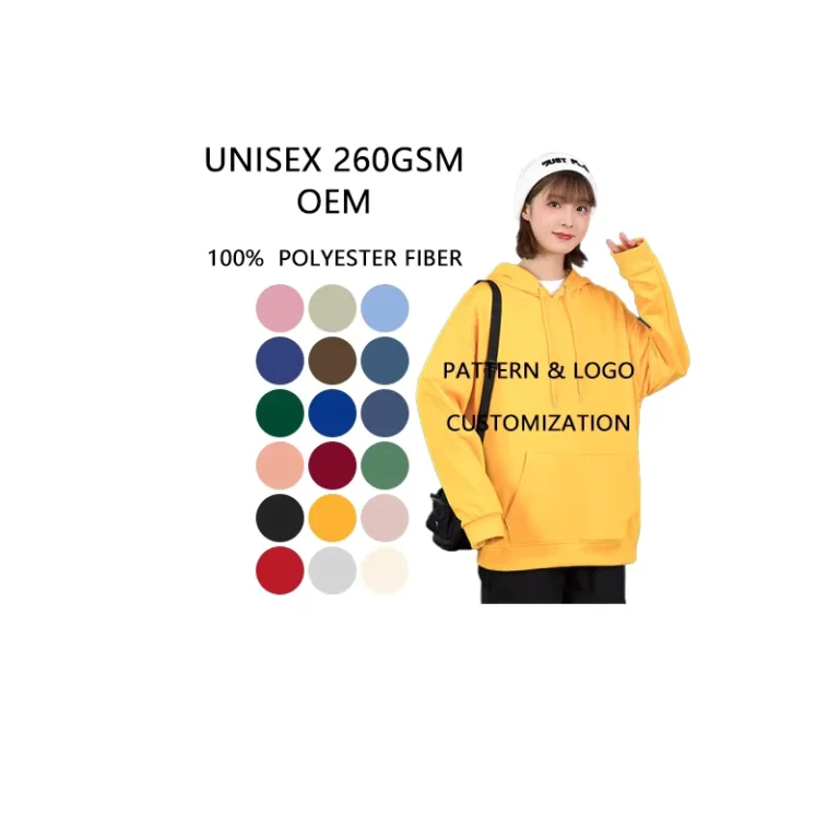 260gsm-Drop-Shoulder-Twill-Pullover-Hoodie-Washed-Breathable-Winter-Printed-Embroidered-100-Polyester