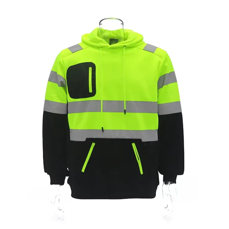 280g-Fleece-Pullover-with-5cm-Reflective-Tape-Hi-Vis-Yellow-Black-Sweatshirt