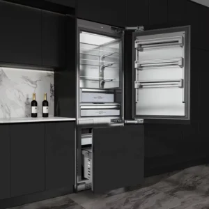 30 Inch Built in Refrigerator Stainless Steel Ice Maker Water Dispenser Energy Efficient Class 1 Apartment Household Fridge