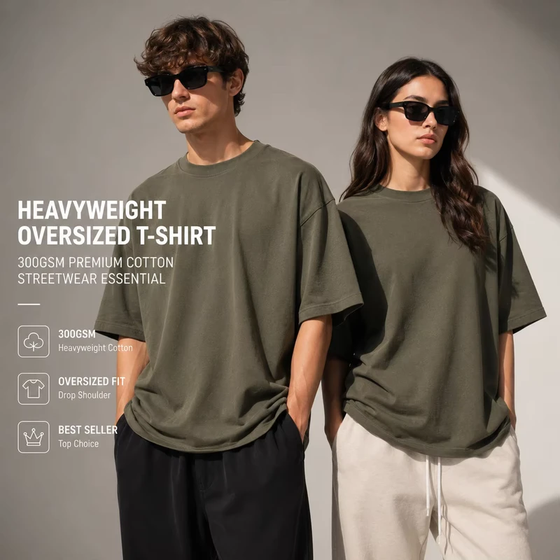 310 Grams Summer Heavy Weight Oversized 100% Cotton Hip Hop Breathable Anti Wrinkle Blank Custom Design Men's T Shirts Logo