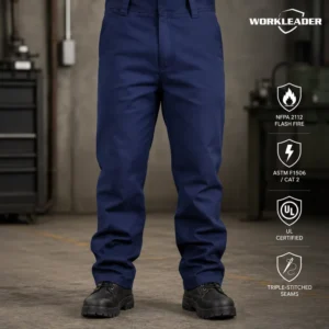 350gsm Flame Retardant Pants NFPA 2112 ASTM F1506 CAT 2 Arc Flash Protection Anti static FR Work Trousers