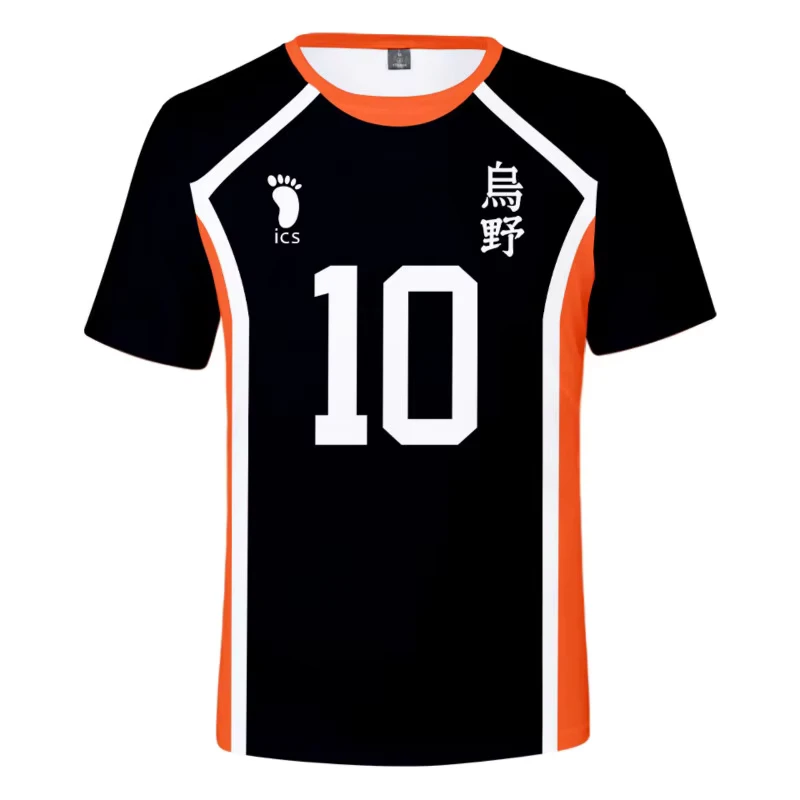 3D Karasuno Volleyball Cosplay T-Shirt for Adults and Kids