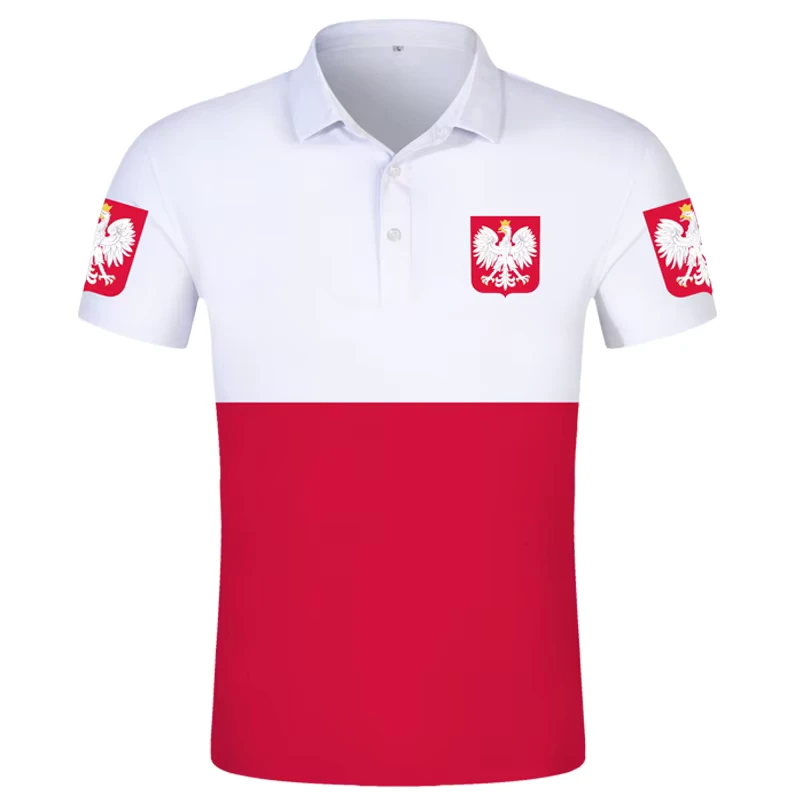 3D Poland Flag Polo Shirt with Custom Name and Number