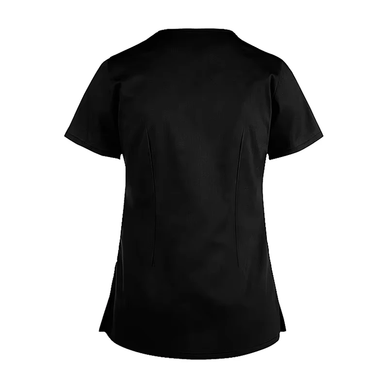 4-Way Stretch Woven Cotton Polyester Unisex Nurse Clinic Hospital Uniform Scrubs Tops