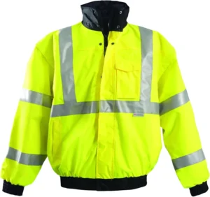4 in 1 Bomber Visibility ANSI Class 3 Hi Vis Waterproof Polyester Winter Safety Workwear Jacket with Customized Logo