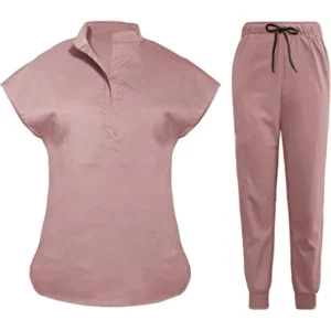 42015 Quick Shipping Nurse Uniform Jogger Suit Stretch Top & Pants With Multi Pocket for Nurse Doctor Scrubs Set for Women