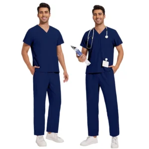 42021 New Style Stretchy Spandex Medical Scrubs Set Women Plus Size Scrub Breathable Medical Uniforms Nursing Uniform Set