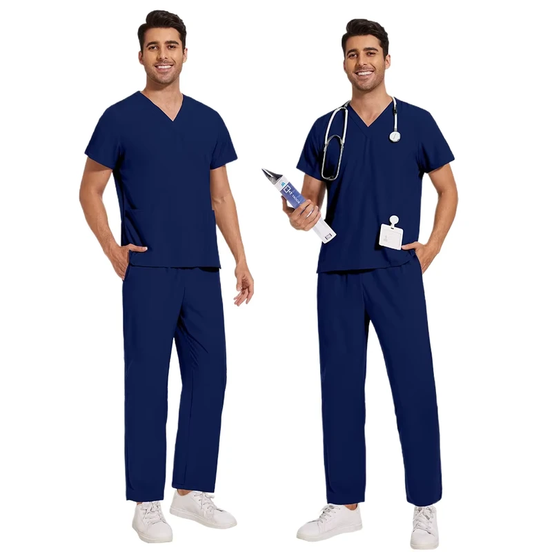 42021 New Style Stretchy Spandex Medical Scrubs Set Women Plus Size Scrub Breathable Medical Uniforms Nursing Uniform Set