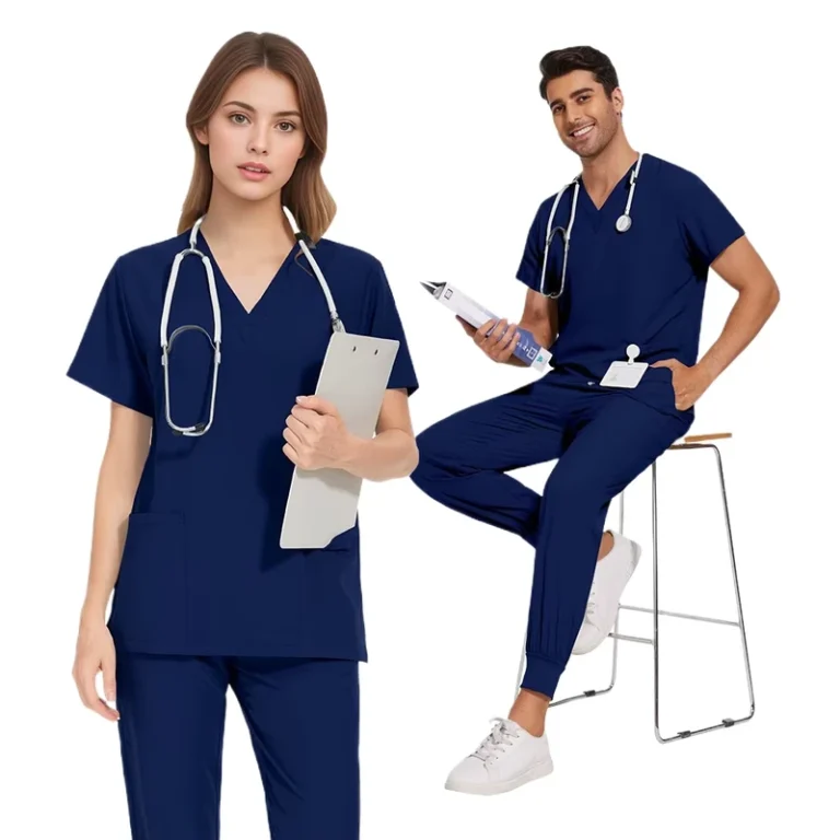 42021LW-Oem-V-Neck-Joggar-Trousers-Stretchy-Girls-Clothing-Sports-Medical-scrubs-fabric