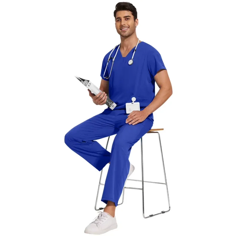 42025-V-Neck-Unisex-Womens-Two-Piece-Nursing-Scrub-Set