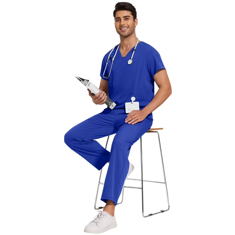 42025 V-Neck Unisex Women's Two-Piece Nursing Scrub Set