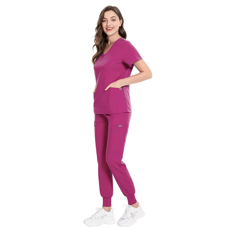 42030 Blue V-Neck Nurse Uniform Top