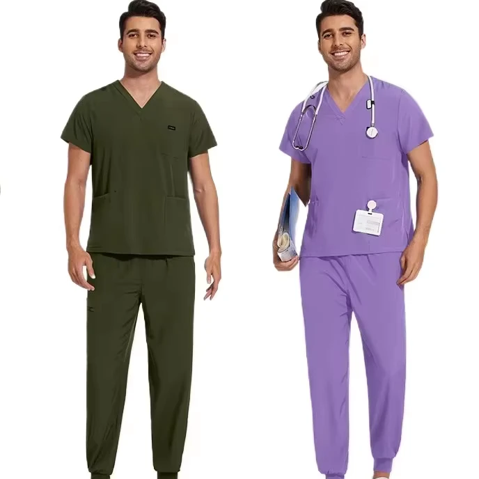 42122 Fashionable Medical Scrubs Pants Uniforms Polyester Fabric Hospital Uniforms Female Nursing Scrub Sets for Women