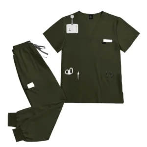42122 Muslim Men’s Medical Scrubs Factory Manufacture Work Clothes with Korean Medical Scrub Fabric