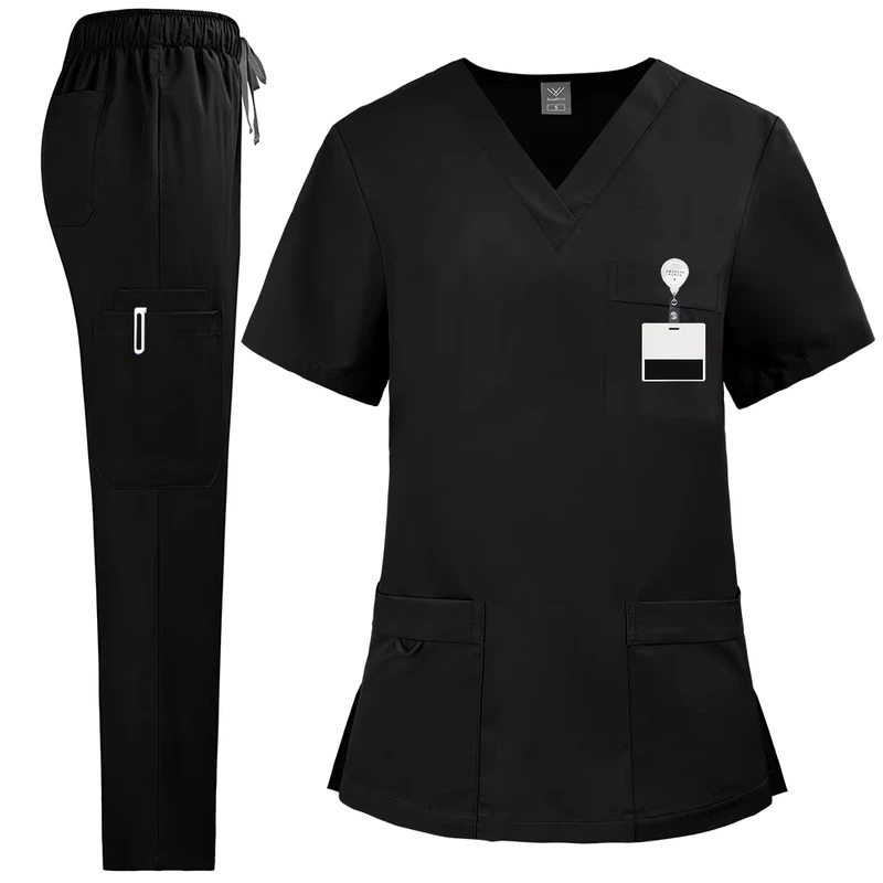 42217 Custom Unisex Medical Scrubs Surgical Uniforms Set Woven Fabric Hospital Use Breathable Fashion Design