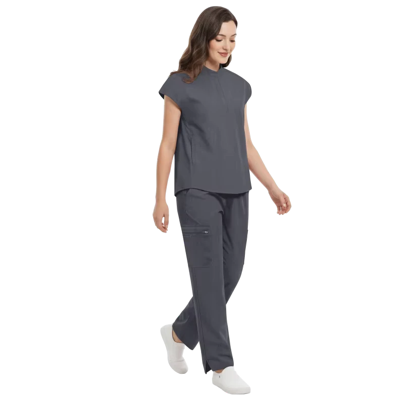 42393 Custom Scrubs Sets High End Suit Uniformes Medicos Chiffon Blusas Para Mujer Elegant Scrub Apparel