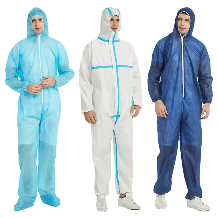 45g Disposable PP Coverall From Chinese Factory FRAC with Breathable and Waterproof Feature