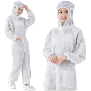 5MM Stripe Clean Room Food Industry Coverall Working Uniform Jumpsuit