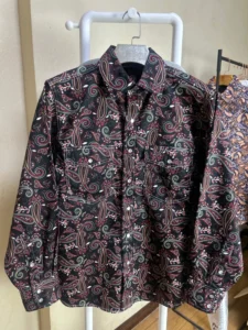 6.5OZ Lightweight Loose Fit Paisley Printed FR Shirt (FRC0916) HRC2 NFPA2112 Pearl Snap