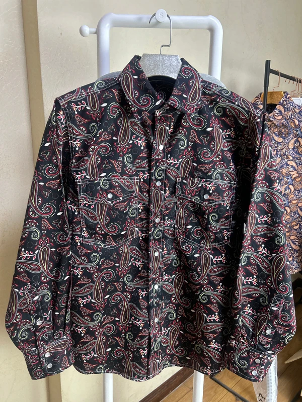 6.5OZ Lightweight Loose Fit Paisley Printed FR Shirt (FRC0916) HRC2 NFPA2112 Pearl Snap