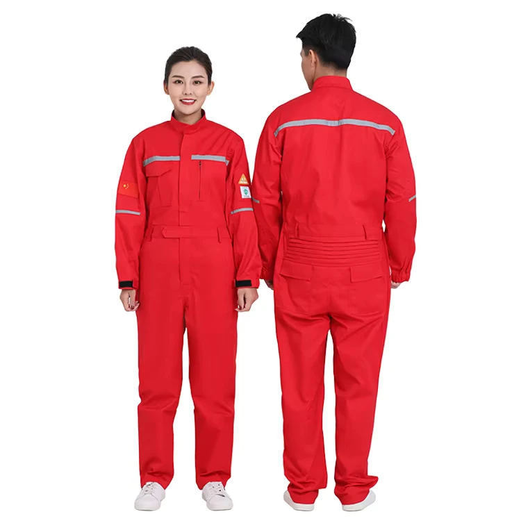 65-Polyester-35-Cotton-Anti-Static-Acid-Alkali-Resistant-Reflective-Safety-Coverall