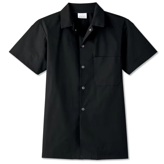 65% Polyester 35% Cotton Blend Breathable Black and White Chef Shirts