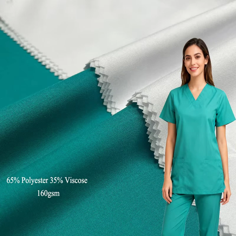65% Polyester 35% Viscose Easy-Care Medical Scrub Fabric for Nursing Scrubs