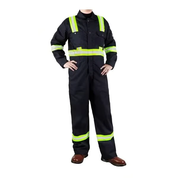 6OZ-Fireproof-Protective-FR-Coveralls-FRC2128HVNavy-2-Reflective-Tapes-Work-Clothing