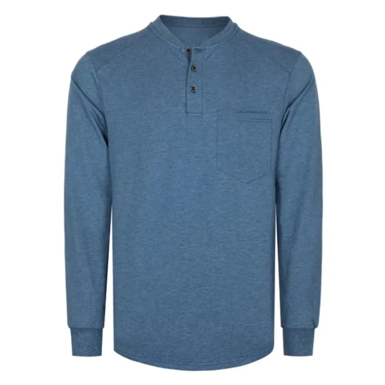 6OZ-Flame-Retardant-Solid-Color-Comfortable-CAT2-Fire-Resistant-Work-Henley-Shirts