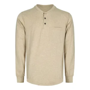 6OZ Flame Retardant Solid Color Oil & Gas Petrochemical Industry CAT2 Fire Resistant Henley Shirts