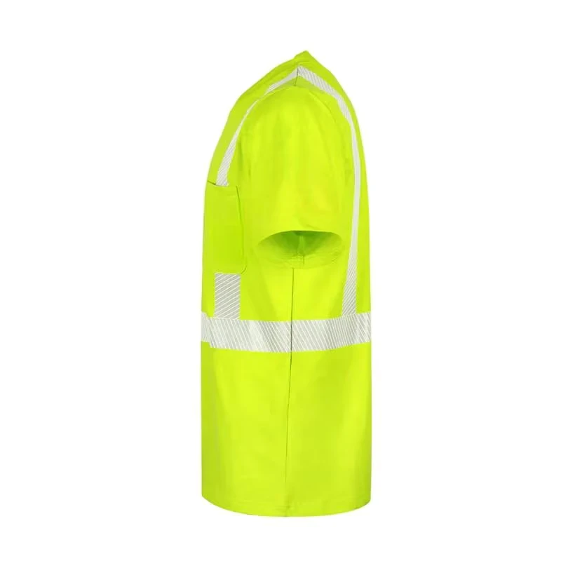 6OZ Hi Vis FR T Shirt (FRC0524S) Henan Made Sewing Seamed Reflective Long Sleeve for Industrial Safety