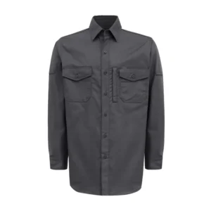 6OZ Solid Color Ripstop FR Fire Proof Loose Fit Workwear Shirt with Water Repellent Finish Model FRC6628 Gray