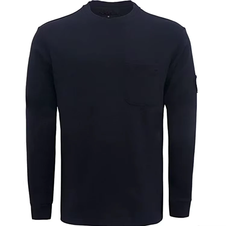 7 oz Cotton CAT2 Flame-Resistant FR Pullover T-Shirt, ASTM Certified