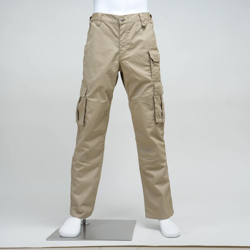 7.5OZ FR Cargo Pants (FRC1801 NKhaki) 7 Pockets Waterproof Fireproof Arc Flash Protection HRC2 NFPA2112 Sewing Henan Factory