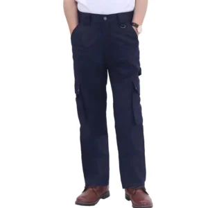 7.5OZ FR Cargo Pants (FRC3301Navy) 9 Pockets Waterproof HRC2 NFPA2112 Arc Flash Safety