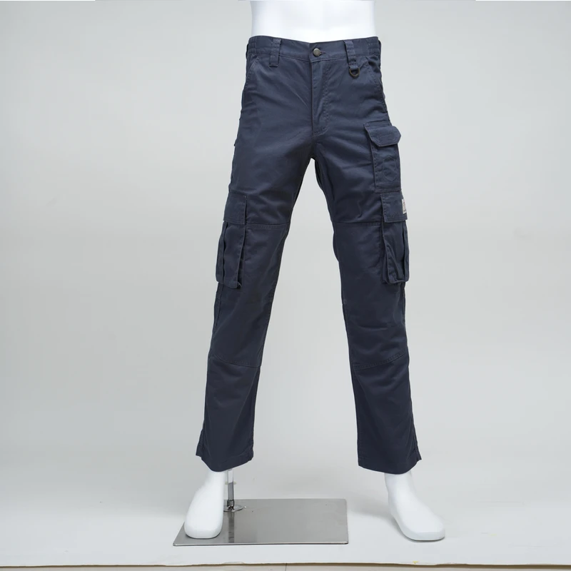 7.5OZ FR Fire Resistant Cargo Pants (FRC1801 2Navy) 10 Pockets Waterproof HRC2 Arc Flash Safety