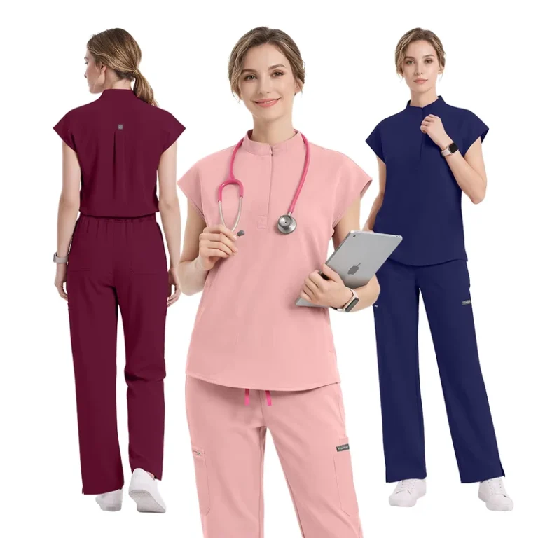 72-Polyester-21-Rayon-7-Spandex-210gsm-Breathable-Unisex-Scrubs-Uniform-Sets-Anti-Wrinkle-Medical-Uniforms