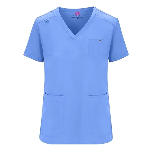 72-Recycled-Polyester-23-Viscose-5-Spandex-Stretch-V-Neck-Top-and-Pant-Scrub-Set-Premium-Hospital-Uniform