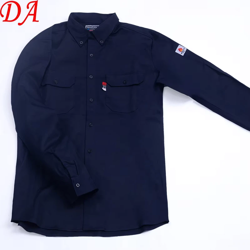 7oz Cotton Nylon Mens FR Flame Resistant Uniform Work Shirt Men OEM Service Support Adults