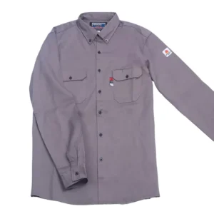 88% Cotton 12% Nylon Men’s Work Shirt in Grey Designed for US Market